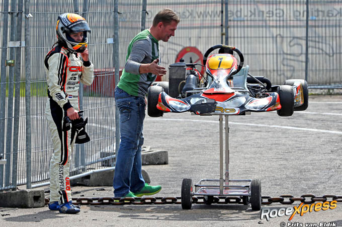 Jos Verstappen F1 en Victoria Verstappen kart